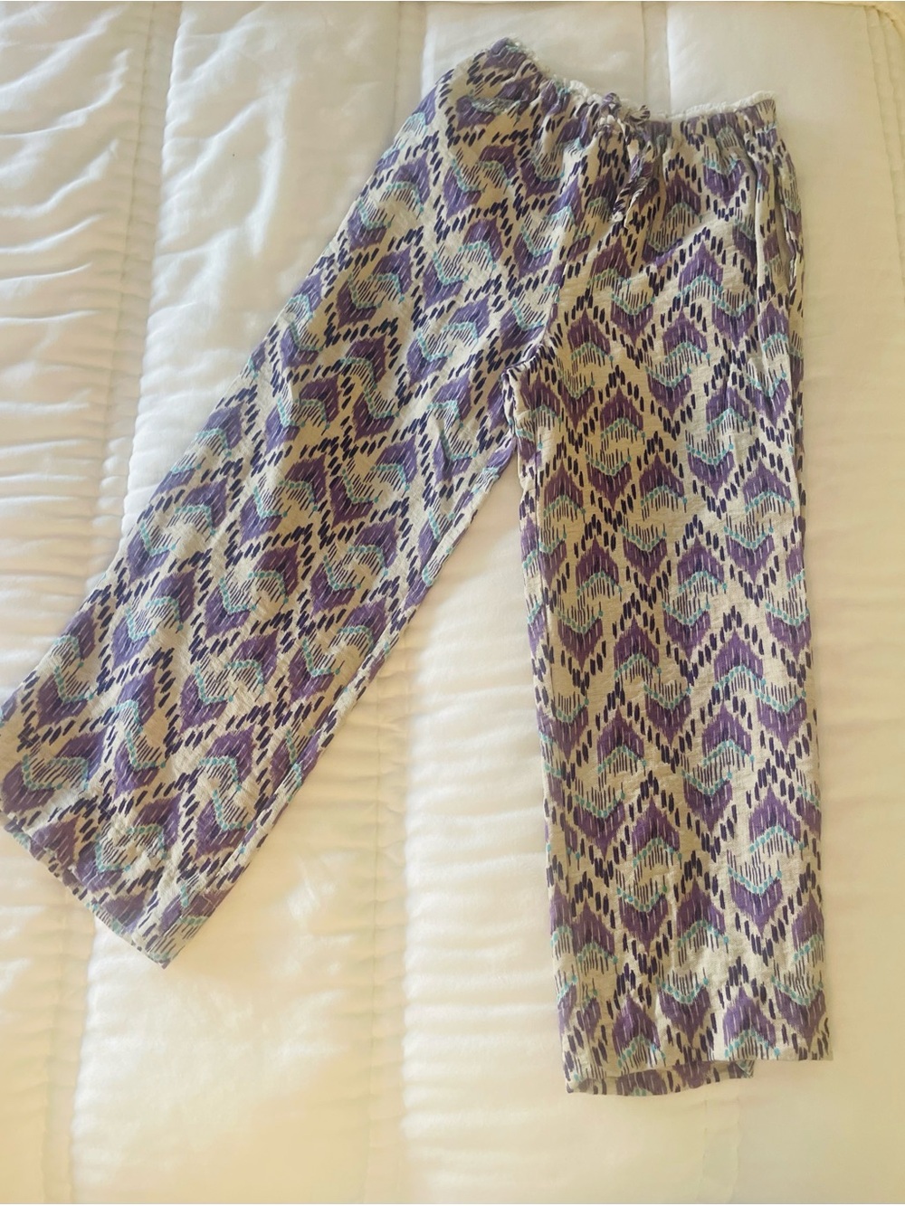 Zara Girls - Purple & Teal Patterned Lounge Pants